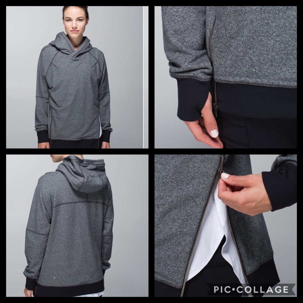 LULULEMON Om & Roam Zipper Side Hoodie Gray 4